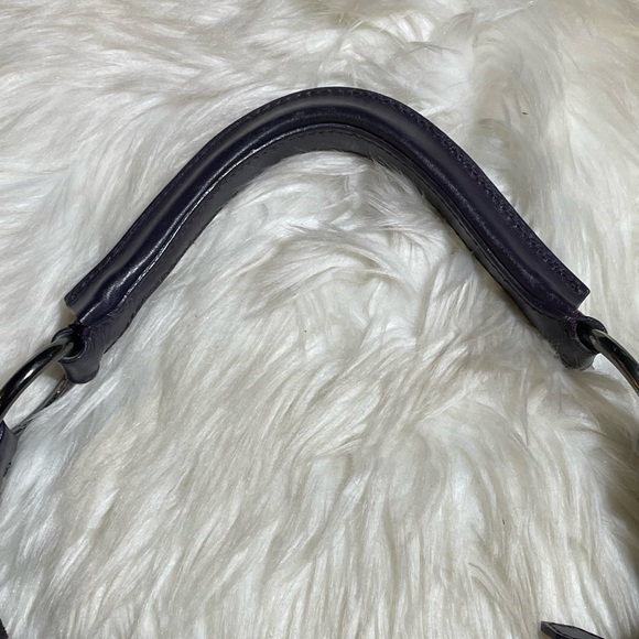 Via Spiga Purple Suede Leather Shoulder Bag #H-7 - Picture 6 of 12